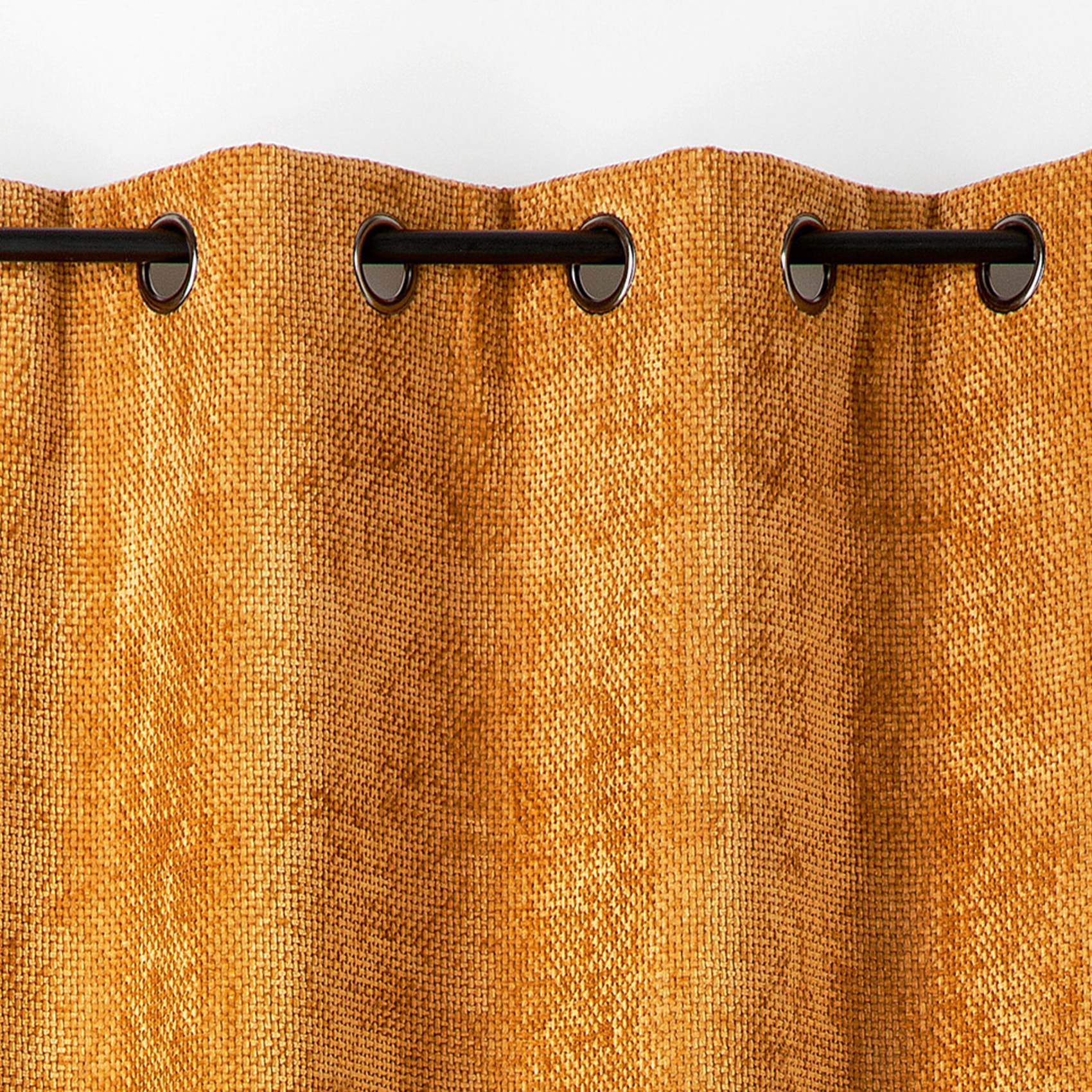 Rideau thermique et phonique velours chenille - Jaune