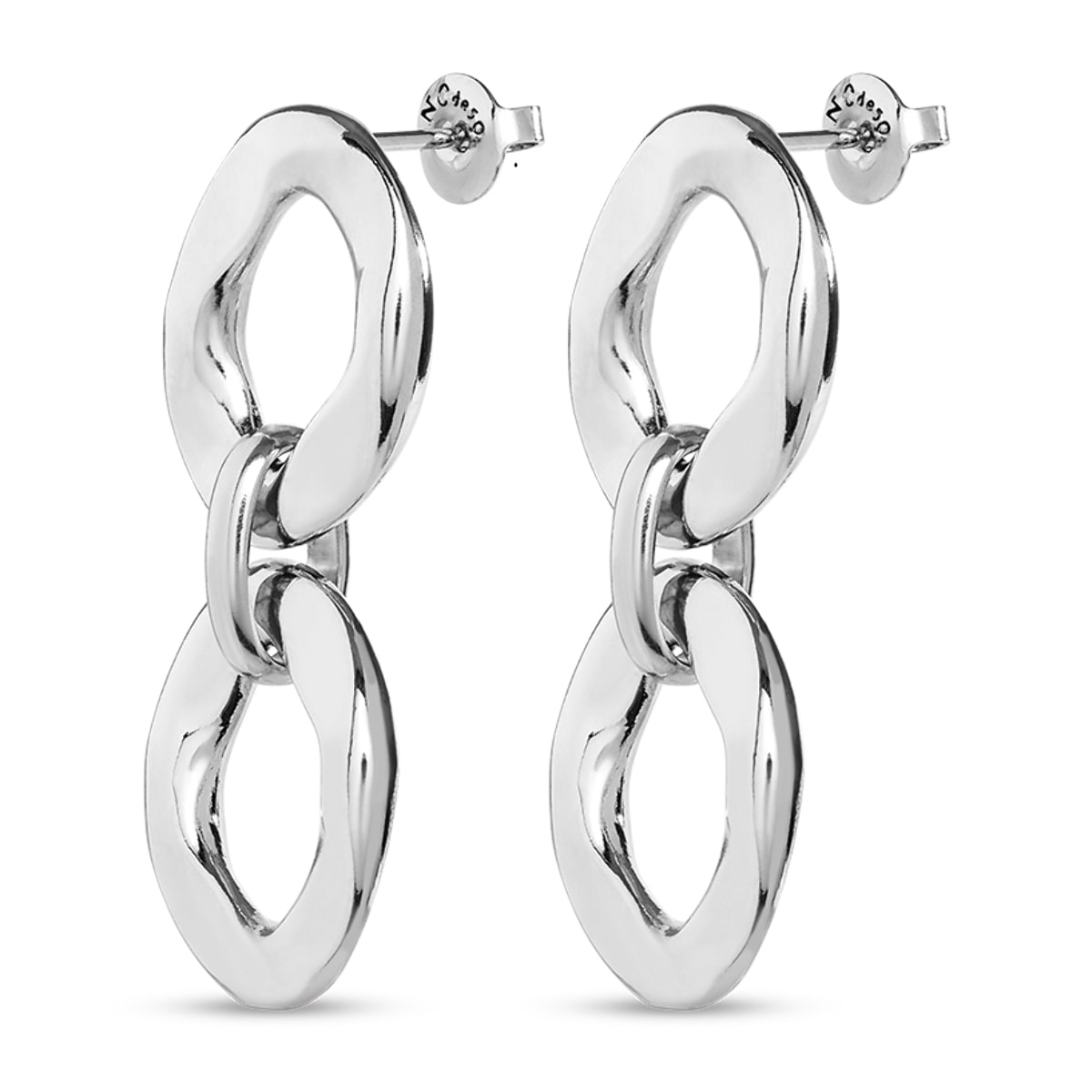 Pendiente Groovy PLATEADO U