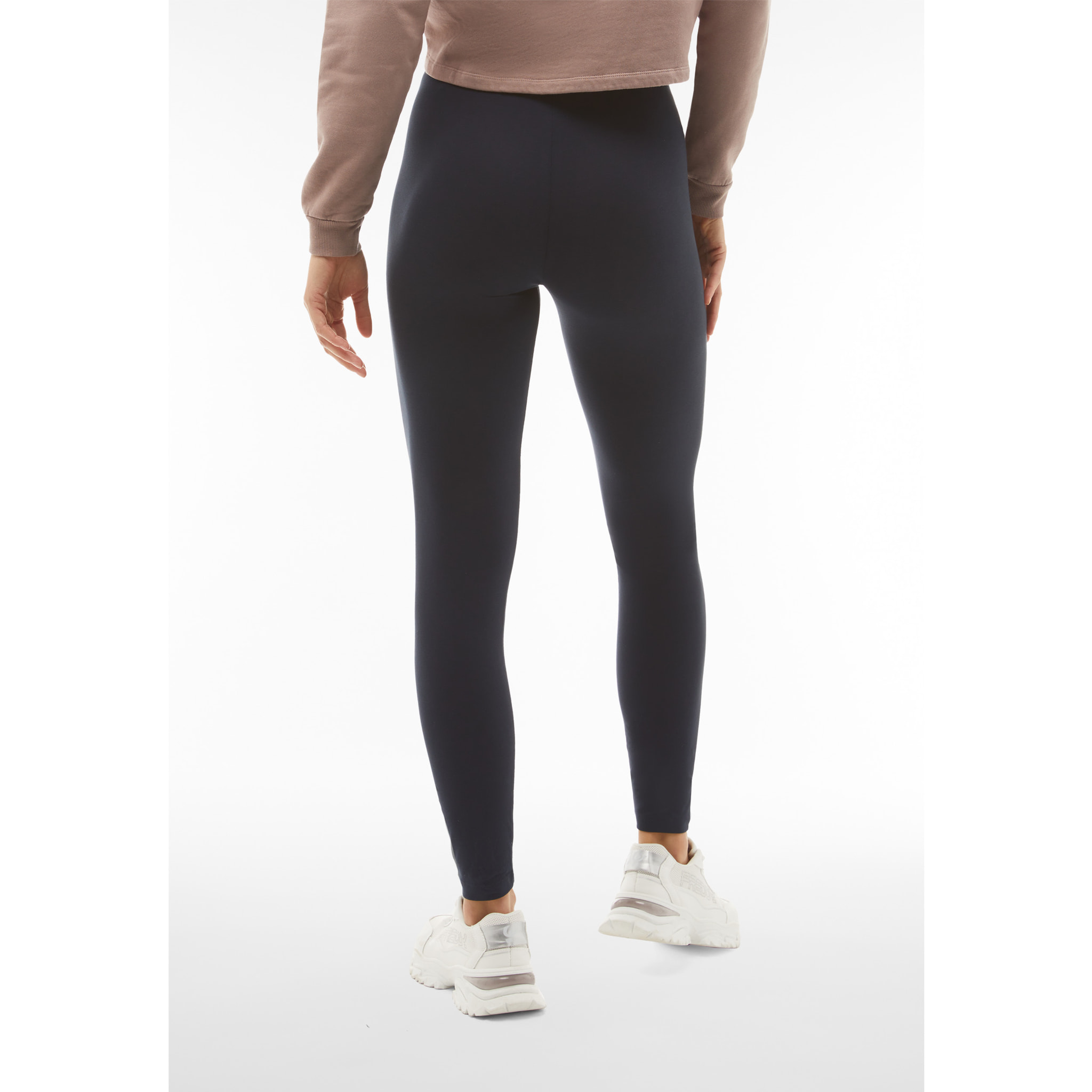 Leggings in heavy jersey con vita e lunghezza 7/8