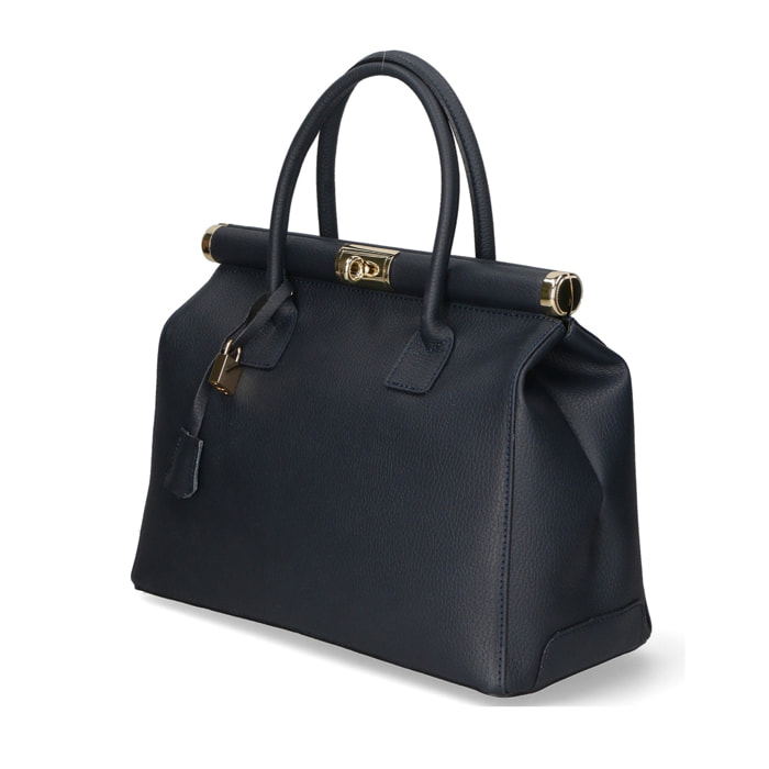 Borsa a mano da donna - Modello Aleria - Vera pelle - 35.0 x 26.0 x 16.0 cm