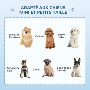 Cage pour chien pliable - plateau excrément coulissant - 2 portes verrouillable, poignée - dim. 61L x 43l x 50H cm - fer galvanisé PP blanc