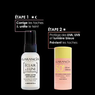 Eclair de Lune La Foudroyante  - Coffret Crème Lactée Anti-Tâches 30ml + Stick Solaire Invisible 15g