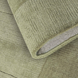 Tapis salon géométrique, laine tissé main, confort authentique