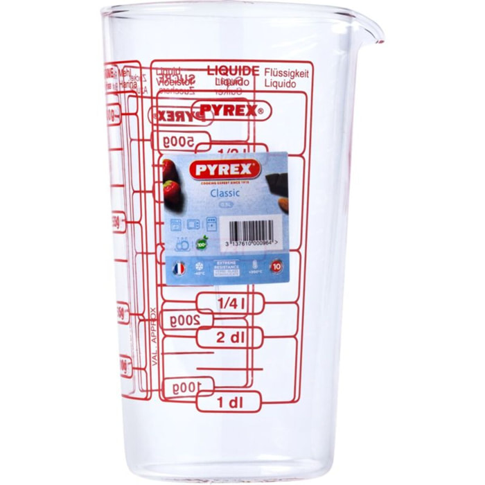 Verre doseur PYREX verre mesureur 0.5L