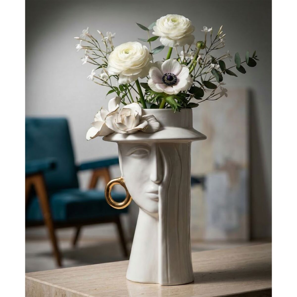 VASO WOMAN ELEGANT PORCELLANA CM 15X13,3X23,5