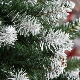 árbol de Navidad Artificial Ø69x150cm con 464 Puntas de PVC y 28 Piñas Decoración de Interior con Base Plegable y Soporte de Acero Verde