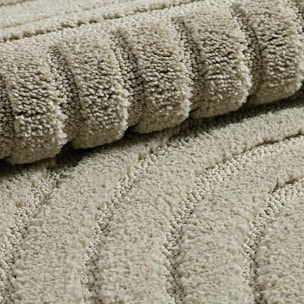 Tapis salon au motif géométrique en relief, moderne et élégant, MANON