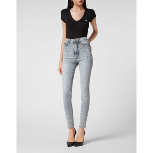 PHILIPP PLEIN Jegging a vita alta