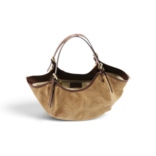 Borsa a Spalla Cheval Firenze Savanah Suede Taupe