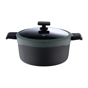 Cacerola de Ø24x12cm con tapa en Aluminio fundido con Revestimiento antiadherente GASTRO REECO MasterPRO