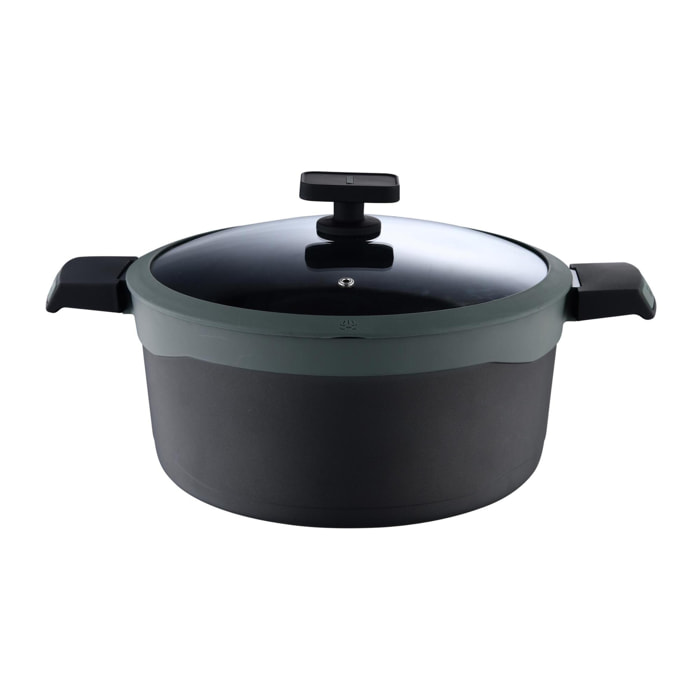 Cacerola de Ø24x12cm con tapa en Aluminio fundido con Revestimiento antiadherente GASTRO REECO MasterPRO