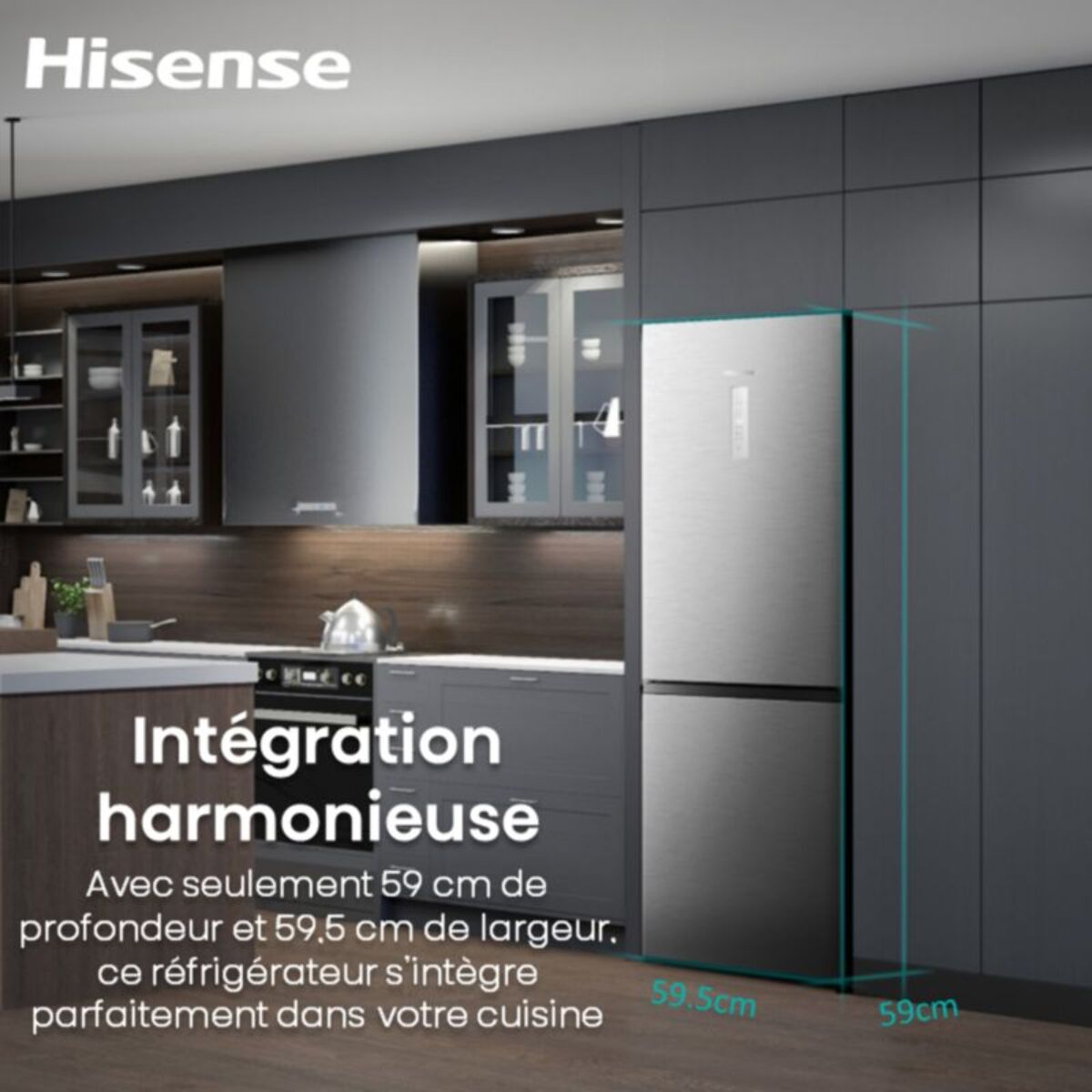 Réfrigérateur combiné HISENSE RB3N300NECA