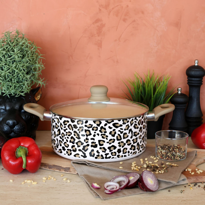 Faitout en aluminium 24cm léopard - tous feux  LEOPARD