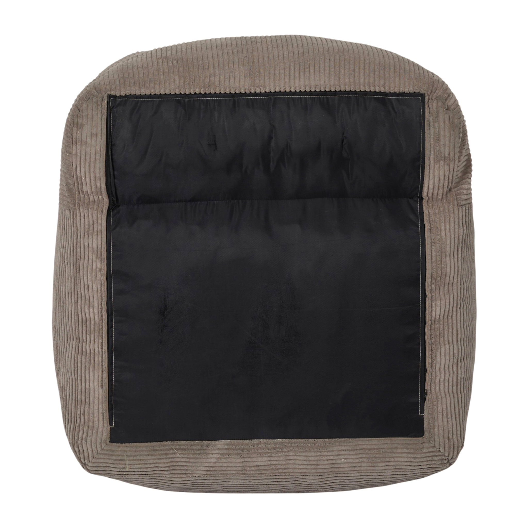 Fauteuil - HOME DECO FACTORY - Scott - Compact - Côtelé - Taupe