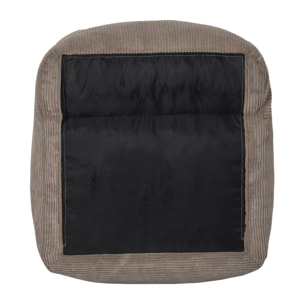 Fauteuil - HOME DECO FACTORY - Scott - Compact - Côtelé - Taupe