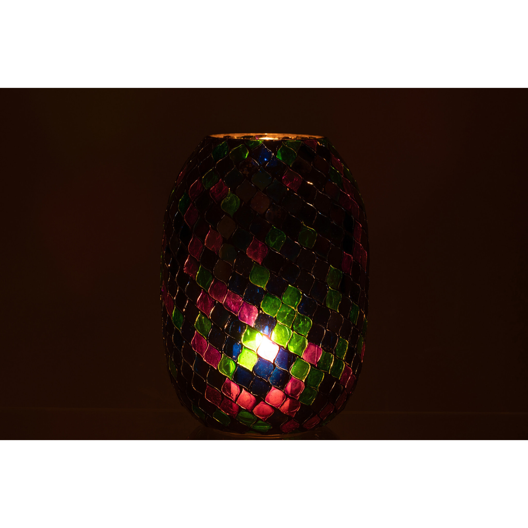 J-Line photophore Mosaïque - verre - mauve - extra large