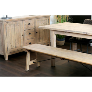 Banc de table bois recyclé clair 186 cm SALERNE