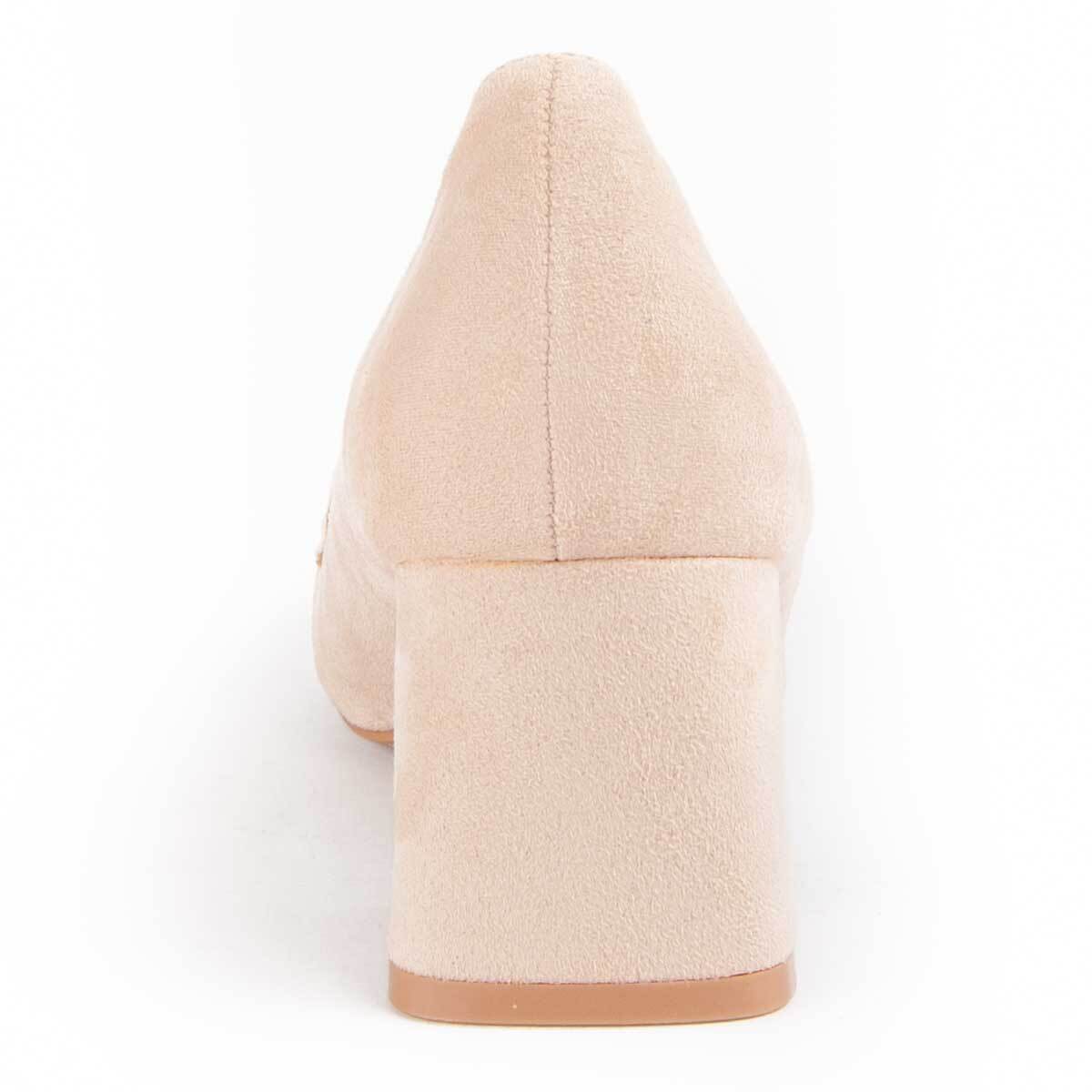 Zapato De Tacón - Beige - Altura: 6 Cm