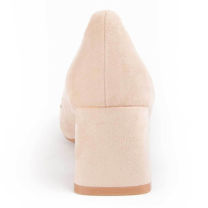 Zapato De Tacón - Beige - Altura: 6 Cm