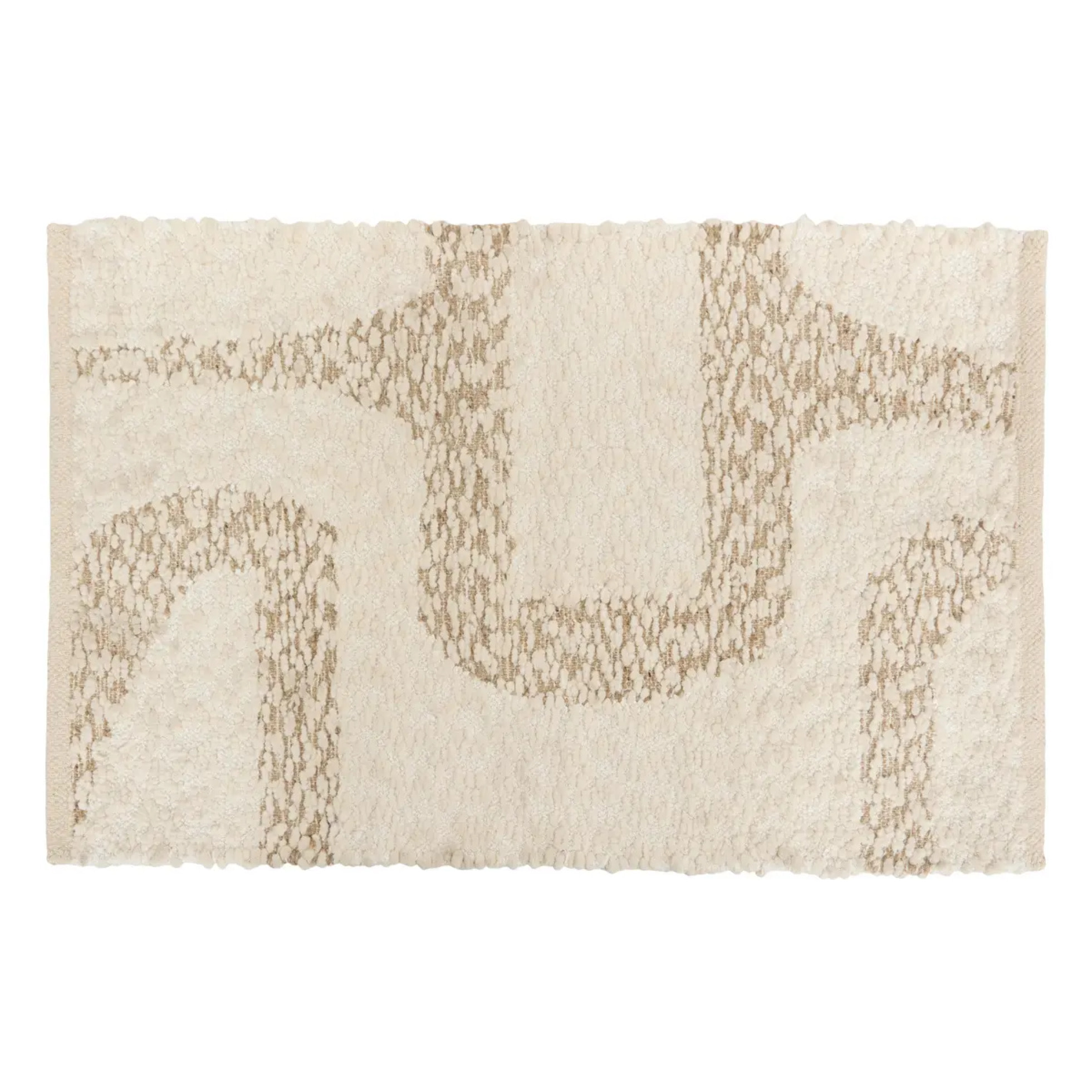 Tapis Ameya rectangulaire 60x90cm beige
