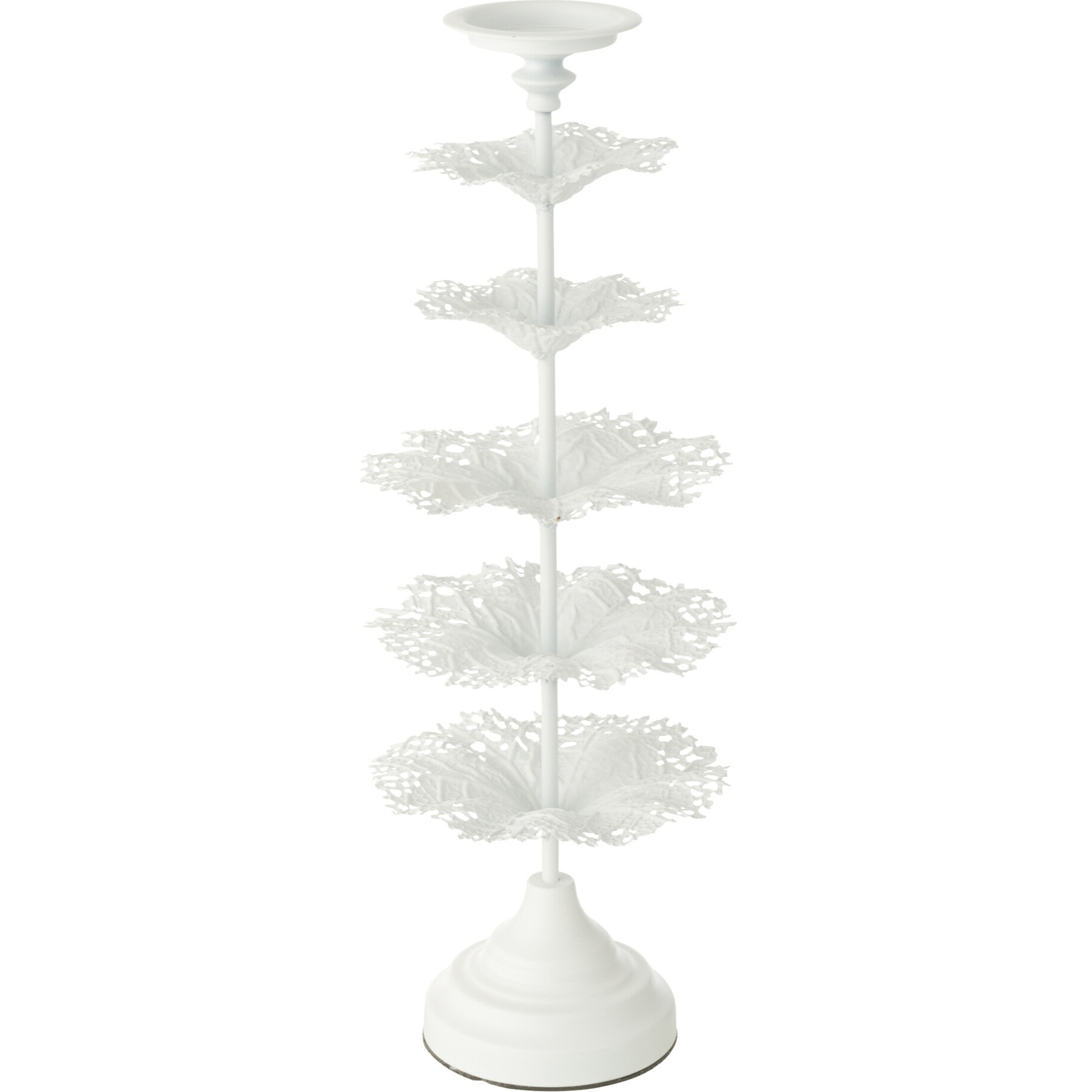 J-Line Photophore Arbre Metal Blanc Small