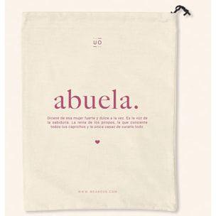 Bolsa tela regalo "Abuela. Definición" Granate