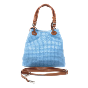 Chicca Borse Borsa a Mano Celeste