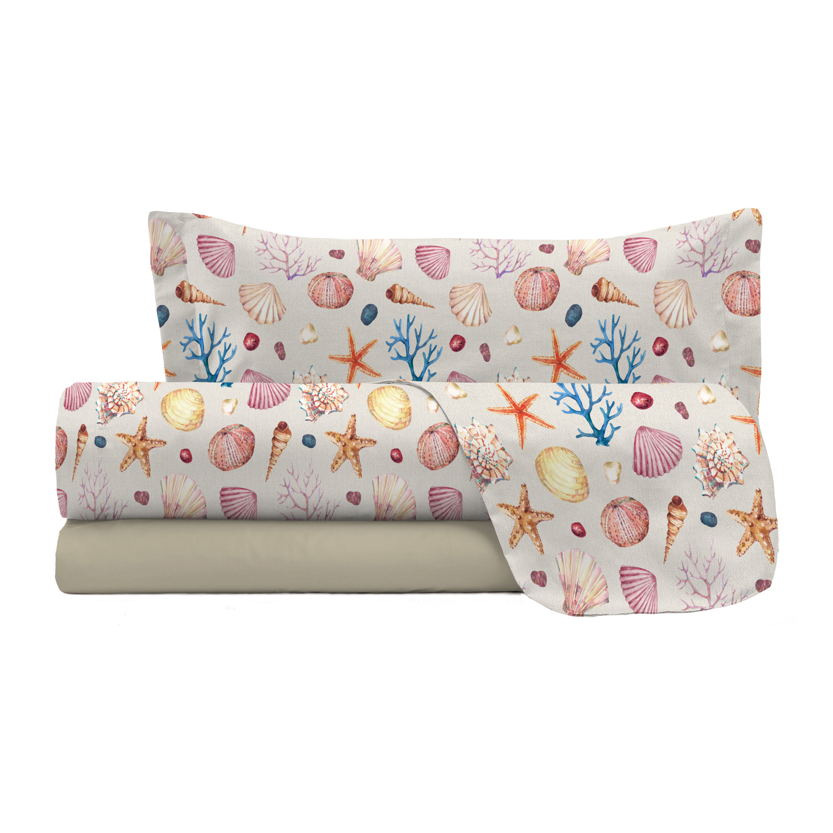 COMPLETO LETTO FASHION, 100% Microfibra, No Stiro - MAREA