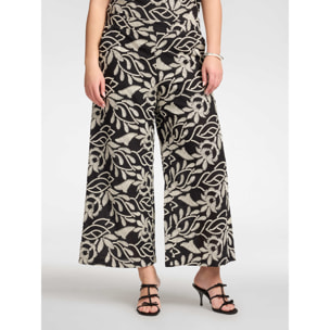 Elena Mirò - Pantaloni in voile ricamati - Nero