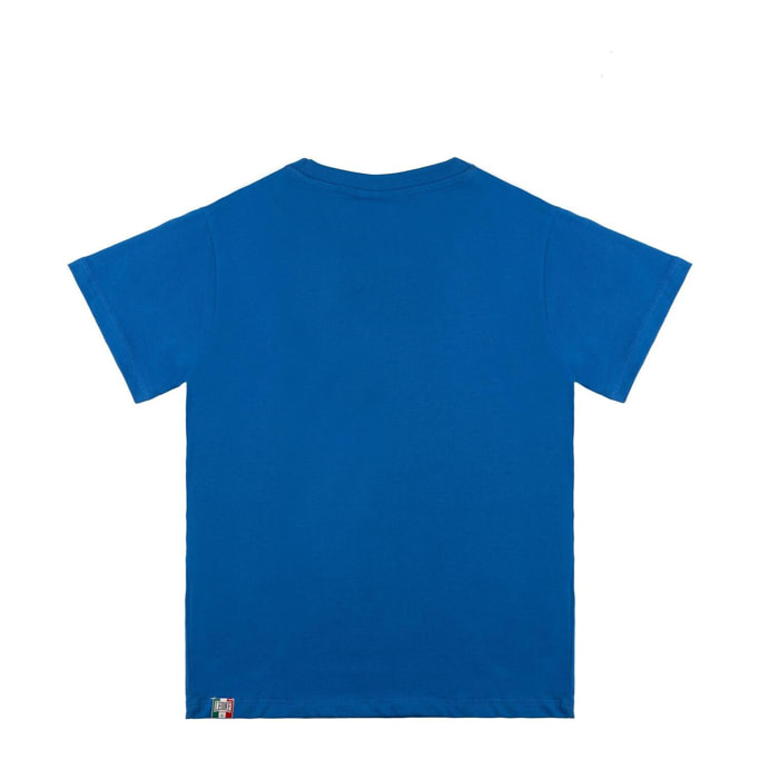 Camiseta básica de manga corta con logo grande de Leone 1947 para niños