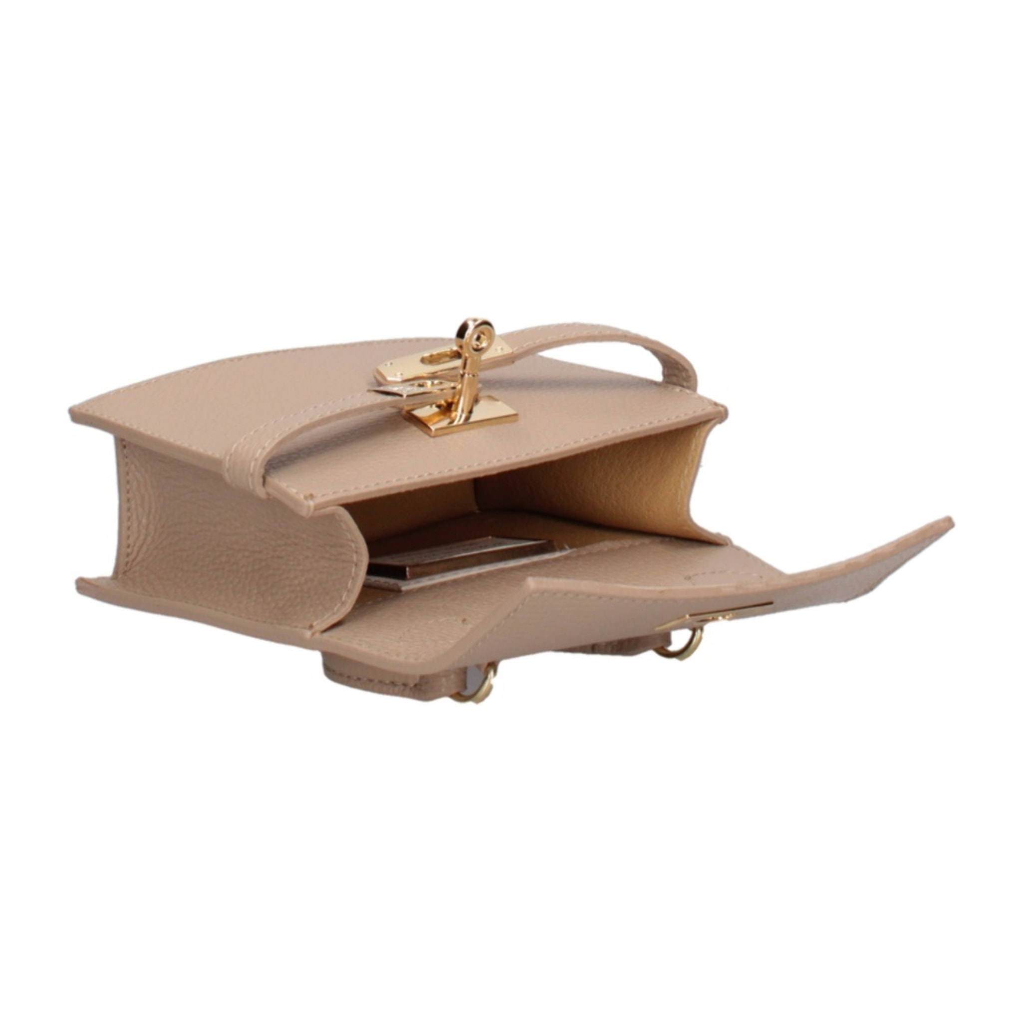 Borsa a mano da donna - Modello False - Vera pelle - 18.0 x 13.5 x 6.0 cm
