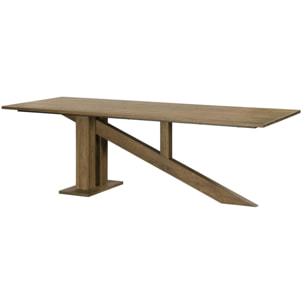 Table chêne massif 240 cm pied oblique HUDSON