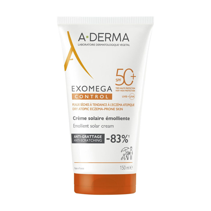 Exomega Control - Crème émolliente anti-grattage SPF50+ 150ml