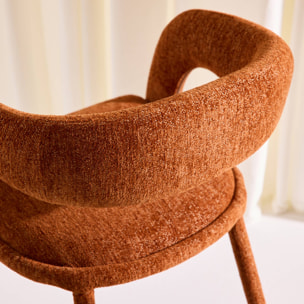 Fauteuil contemporain tissu (lot de 2) ALESSIA