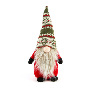 Gnome assis avec barbe Excelsa – Gnomo, Polyester multicolore