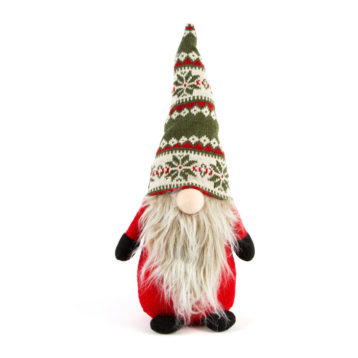 Gnome assis avec barbe Excelsa – Gnomo, Polyester multicolore