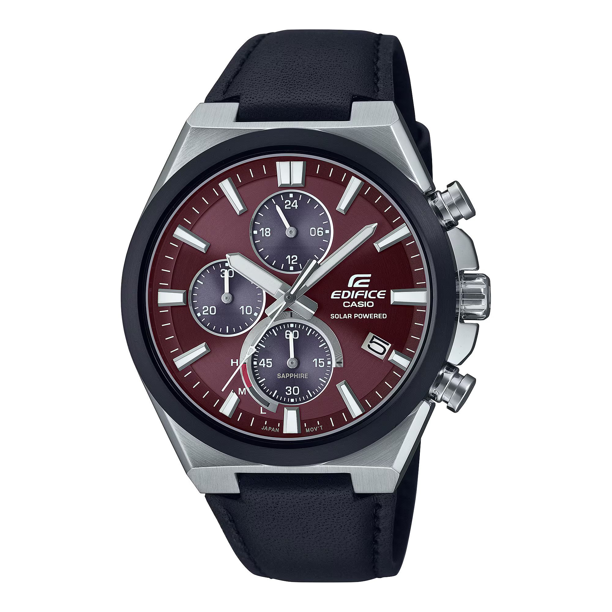 Reloj Casio EFS-S630BL-5AVUEF Hombre Analogico Solar con Correa de Cuero