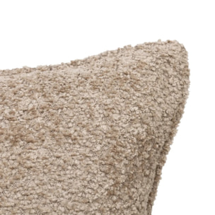 Coussin bouclette Soana beige lin 45x45cm