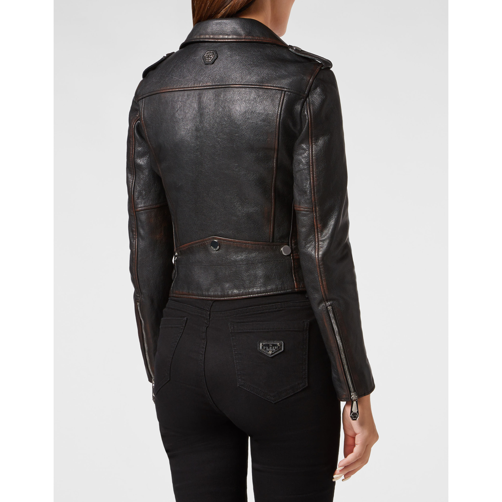PHILIPP PLEIN Biker de cuero