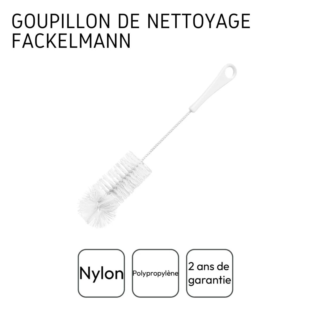 Goupillon pour bouteille en nylon 33 cm Fackelmann Tecno