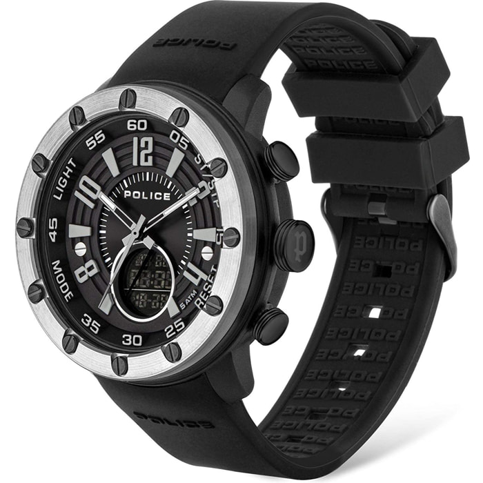 Reloj Police PL16015JPBS02P Hombre Analogico Cuarzo con Correa de Silicona