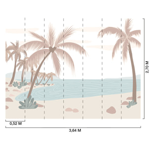 Papier peint panoramique Palmiers du large  Intissé