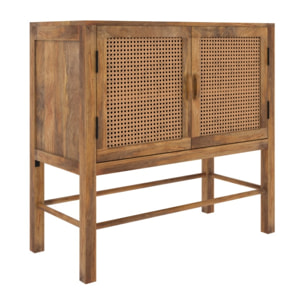 Buffet 2 portes en cannage - Tiki