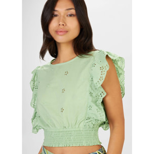 BLUSA VERDE CHIARO CONBIPEL