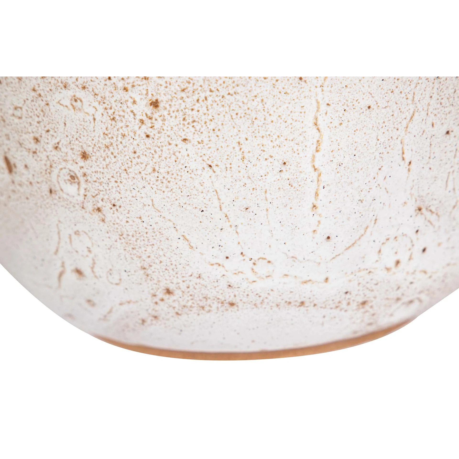 Florero Ceramica Marron Blanco 20x20x34 Cm