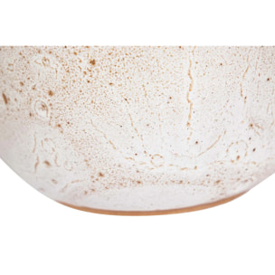 Florero Ceramica Marron Blanco 20x20x34 Cm