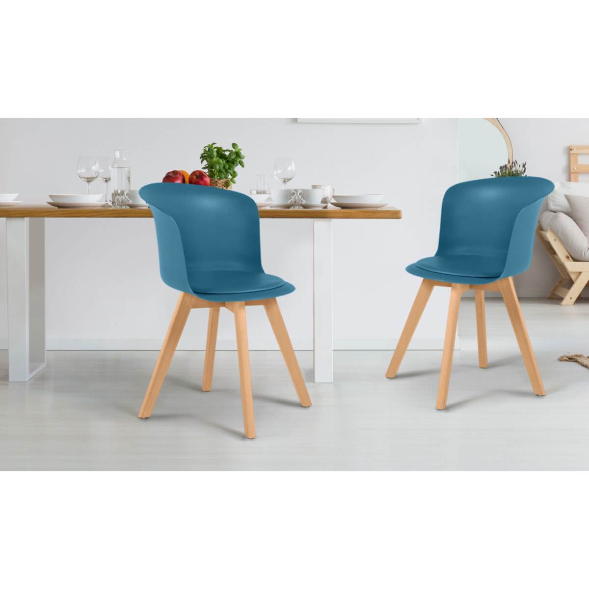 Chaises Lara - Bleu canard