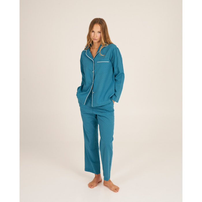 Pantalón de pijama de mujer largo con bolsillos