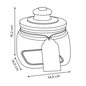Bonbonnière Bonby ronde 1,2L transparent