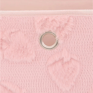 Panier de rangement Fraci 30x30cm Rose Motifs Fraises